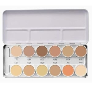 12 Colour Supra Natural Cream Concealer Palette | Lightweight Multi-Purpose Color Corrector | Long-Lasting Face Makeup Concealer Palette | Multicolor