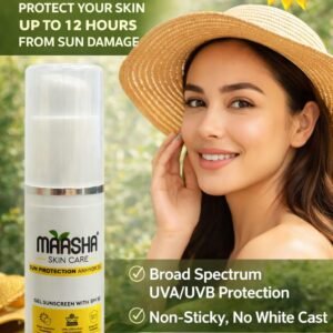 Maasha Skin Care 3-in-1 Protection Anhydrous Gel Sunscreen SPF 50