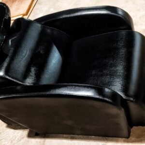 Barberpub Shampoo Barber Classic Chair Ceramic Shampoo Bowl Sink Chair Station For Spa Beauty